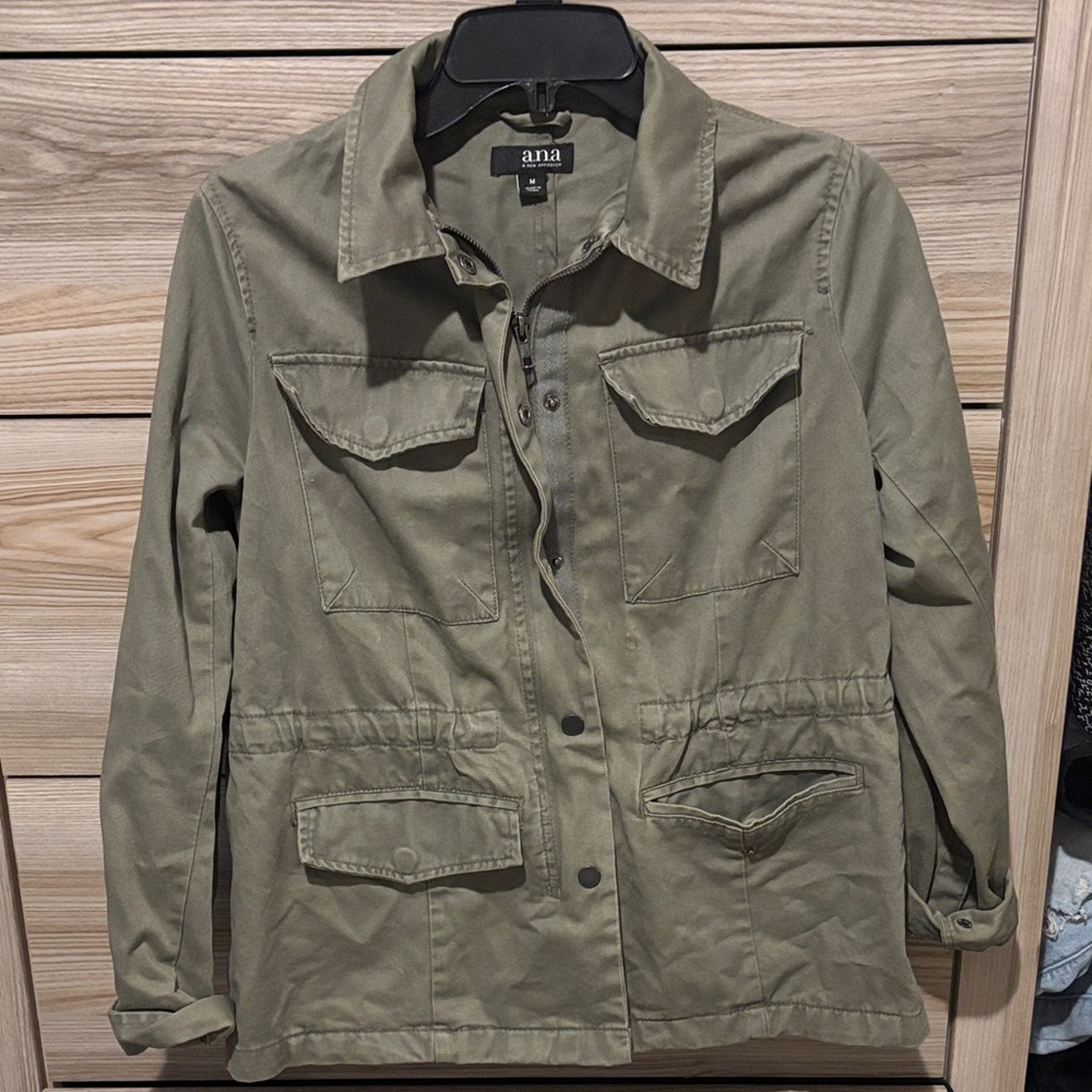 a.n.a Khaki Green Casual Jacket